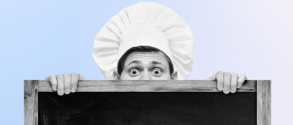 Blackboard for menu.