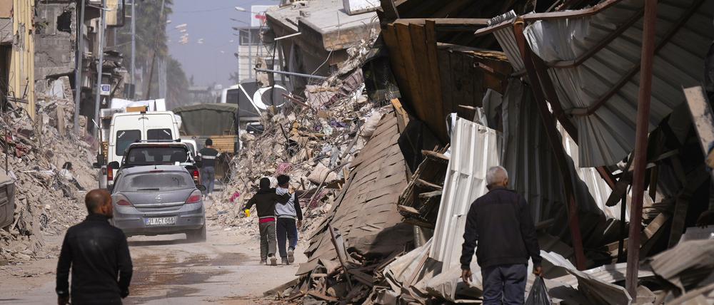 Kein Stein mehr auf dem anderen: Die Stadt Antakya ist fast komplett zerstört.