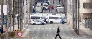Belgische Polizei (im Einsatz bei den Terroranschlägen 2016) im EU-Viertel: strukturelle Unterfinanzierung.