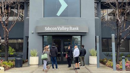 Eine Filiale der Silicon Valley Bank im US-Bundesstaat Kalifornien.