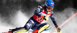 Voll auf Kurs. Mikaela Shiffrin bei ihrer Rekordfahrt.