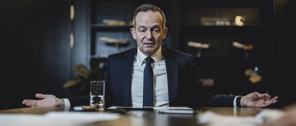 Volker Wissing, Bundesminister für Verkehr und digitale Infrastruktur der Bundesrepublik Deutschland, bei einem Interview.