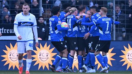 Endlich wieder Jubel in Bielefeld - und das auch noch gegen Spitzenreiter Darmstadt.