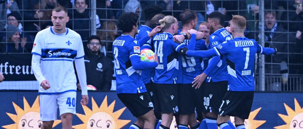 Endlich wieder Jubel in Bielefeld - und das auch noch gegen Spitzenreiter Darmstadt.