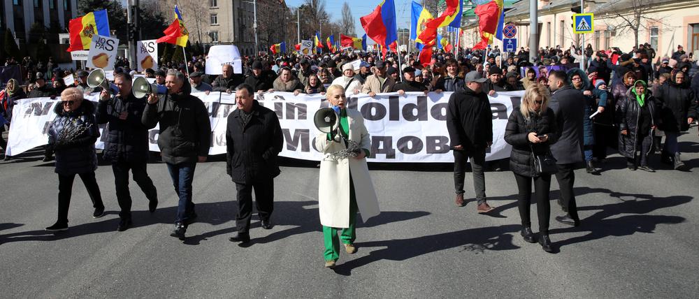 Demonstration der pro-russischen Opposition in der Republik Moldau