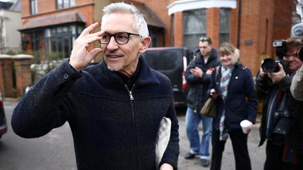 Gary Lineker am 12. März vor seinem Haus