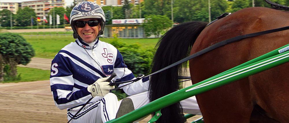 Jörgen Sjunnesson fährt gerne auf der Trabrennbahn Mariendorf.