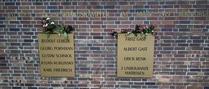 Die Blutmauer in Berlin-Lichtenberg. 