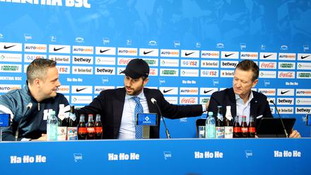 Im Team: Herthas neuer Sponsor.