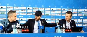 Im Team: Herthas neuer Sponsor.
