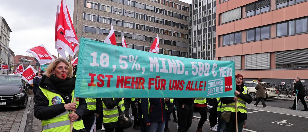 Verdi hatte zum Warnstreik aufgerufen.