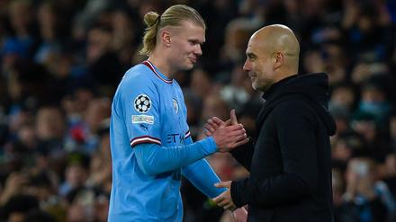 Erling Haaland und Pep Guardiola erlebten einen besonderen Abend in der Champions League