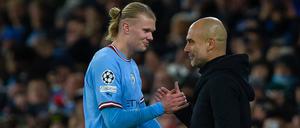 Erling Haaland und Pep Guardiola erlebten einen besonderen Abend in der Champions League