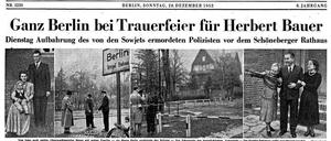 Die Titelseite von 1952 nach den tödlichen Schüssen.