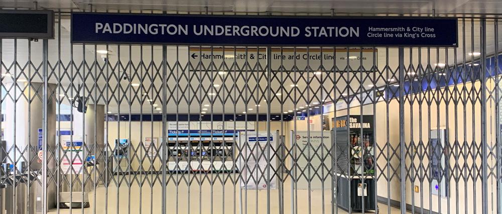 Die Schranken der Paddington Underground Station blieben Mittwoch geschlossen.