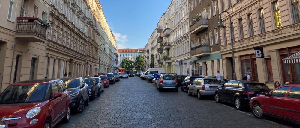 Die Hagenauer Straße im Kollwitzkiez in Berlin-Prenzlauer Berg.