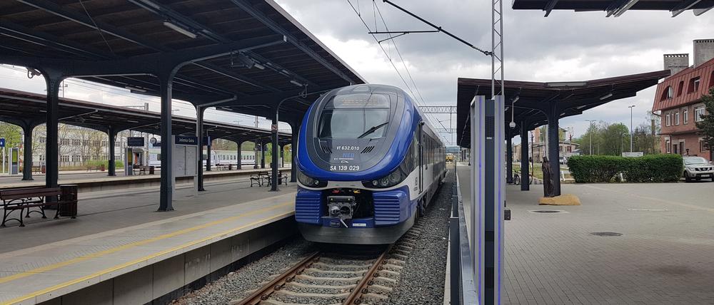 Triebwagen Zug Niederbarnimer Eisenbahn NEB Hersteller Pesa Modell Link auf Sonderfahrt der SPD von Berlin nach Jelenia Gora Polen