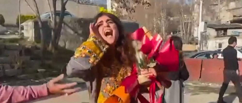 Kurz nach ihrer Entlassung: Sepideh Gholian.