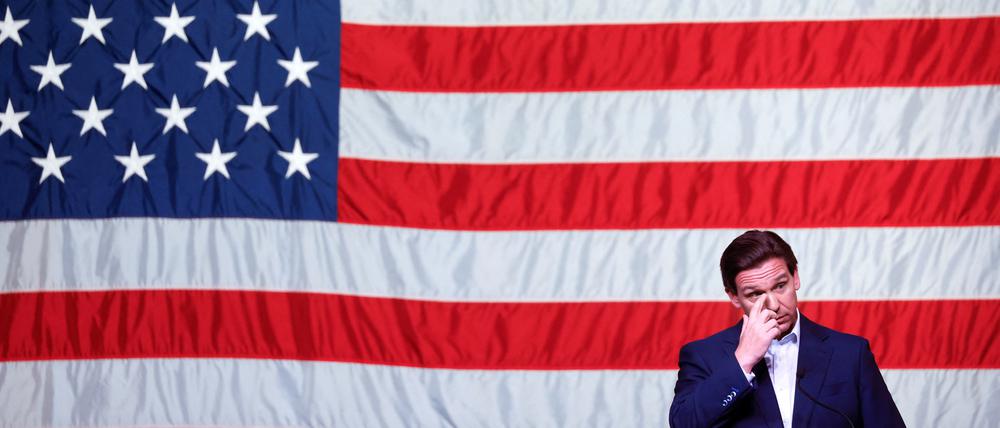 Floridas Gouverneur Ron DeSantis bei einem Auftritt in Iowa.