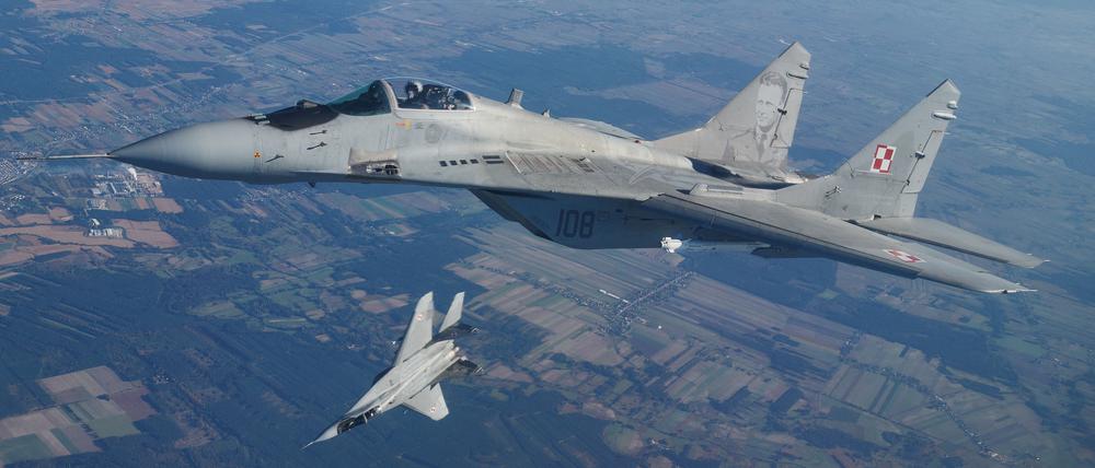 Die polnische Luftwaffe verfüge derzeit über etwa ein Dutzend MiG-29, die Anfang der 90er Jahre aus den Beständen der DDR übernommen worden seien, sagte Präsident Duda.