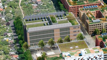 Das Rechenzentrum im neuen Gewerbequartier „Go West“, ab 2025 auch live zu sehen.