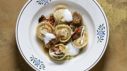 Kreplach im Restaurant Berta.
