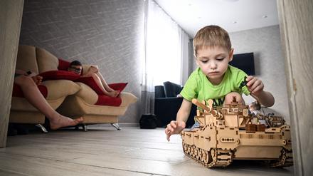 Eines der 16 Kinder der russischen Familie Winogradow. Fünf davon sind aus der Ostukraine verschleppt worden.