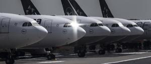 Passagiermaschinen der Lufthansa in Frankfurt (Archivbild).