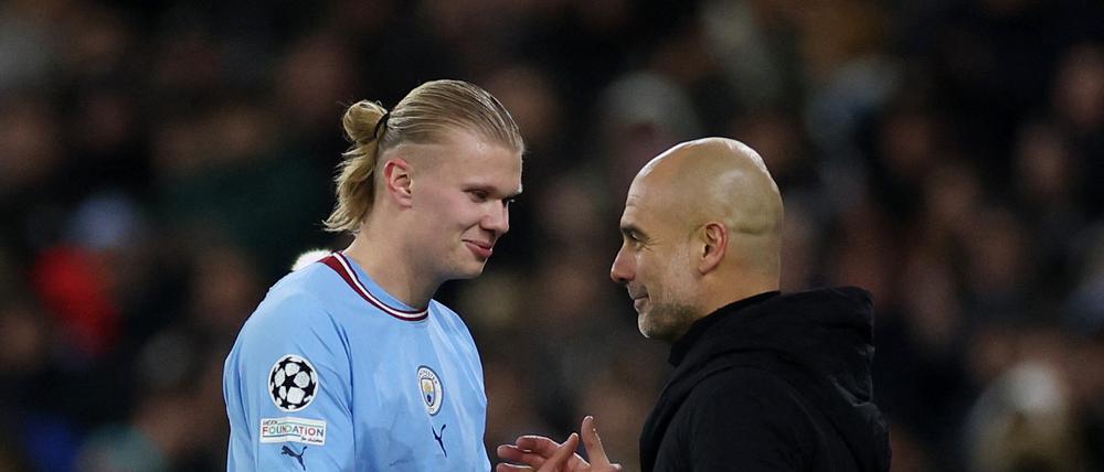 Im Viertelfinale bekommen es die Münchner mit ihrem früheren Trainer Pep Guardiola und Tormaschine Erling Haaland zu tun. 