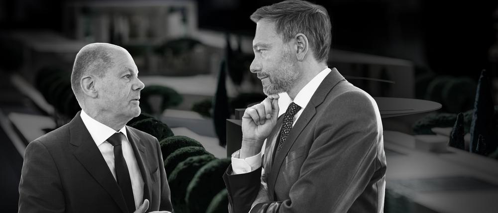 Kanzler Olaf Scholz (SPD) und Finanzminister Christian Lindner (FDP).