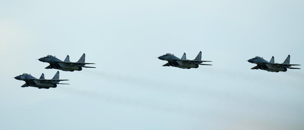 Die MiG-29 stammt aus sowjetischer Zeit.