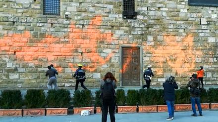 Die italienische „letzte Generation“ in Florenz.