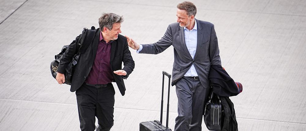 Habeck und Lindner bei einem gemeinsamen Termin Mitte März.