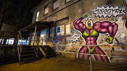 Der Eingang des About Blank in Friedrichshain.