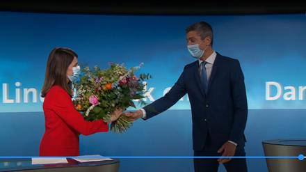 Der letzte „Tagesschau“-Abend mit Linda Zervakis im April 2021.