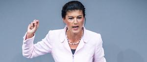Wagenknecht bei einer Debatte im Bundestag.