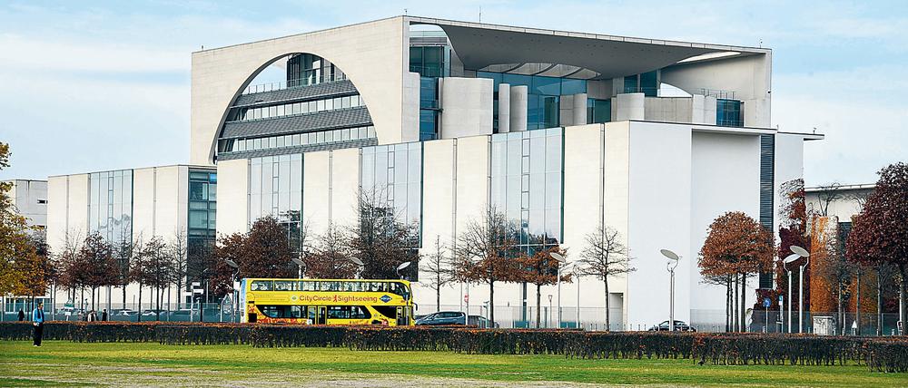 Das Kanzleramt - Bundeskanzleramt - in Berlin, aufgenommen am 8. November 2018.