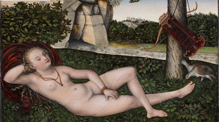 Schöne Versuchung: Die Frau als Verführerin bei
Lucas Cranach d. Ä.. Sein Gemälde „Schlummernde Quellnymphe“ entstand um 1537.