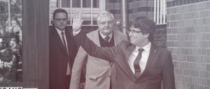 Kataloniens geflohener Präsident Carles Puigdemont verlässt die JVA Neumünster im April 2018.