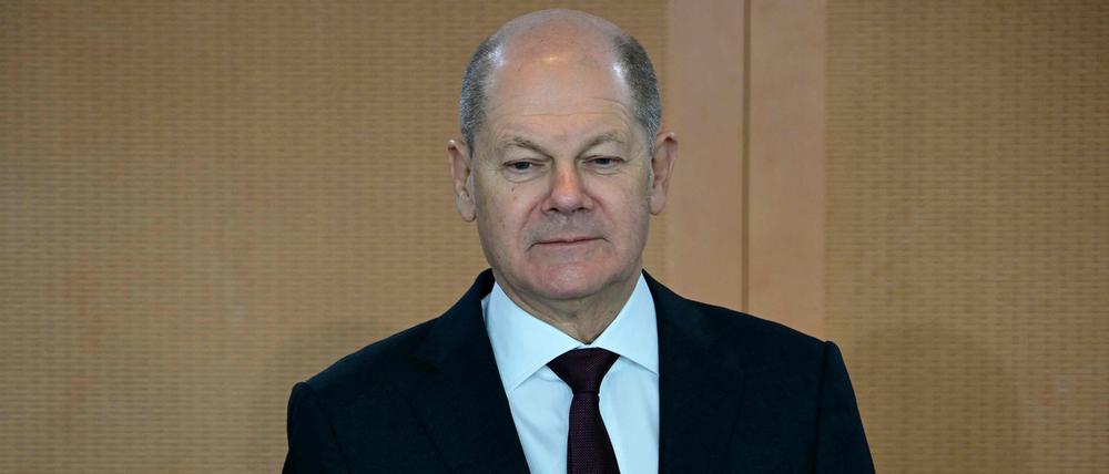 Bundeskanzler Scholz bei einer Kabinettssitzung.