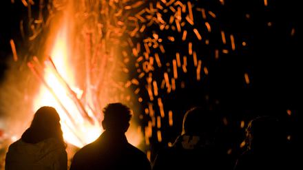 Osterfeuer in Frankfurt (Oder).