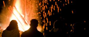 Osterfeuer in Frankfurt (Oder).