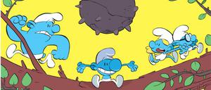 So sehen die Schlümpfe aus der Feder des französischen Comiczeichners Tébo aus.