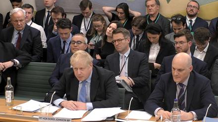 Boris Johnson vor dem zuständigen Parlamentsausschuss.