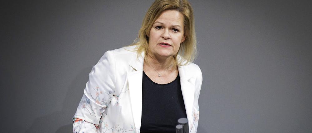 Bundesinnenministerin Nancy Faeser (SPD)