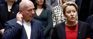 Fürs Klima, gegen den Klimavolksentscheid: Kai Wegner und Franziska Gifffey.