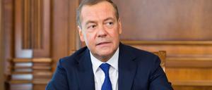 Dmitri Medwedew am 22. März in einem Interview