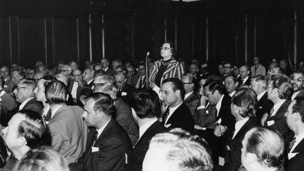 Einzigartig: Die Chemikerin Margot Becke auf der Hauptversammlung der Max-Planck-Gesellschaft 1973 in Bremen.
