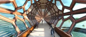 Ergebnis einer Machbarkeitsstudie: Die Idee für eine Brücke nach Hermannswerder