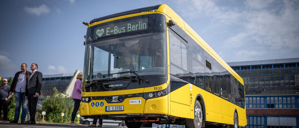 Eine neuer BVG-Elektrobus des Herstellers Ebusco. Auch der Typ wird den neuen Sound bekommen, der sich für alle Menschen gut anfühlen soll.